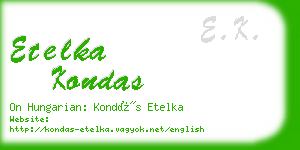 etelka kondas business card